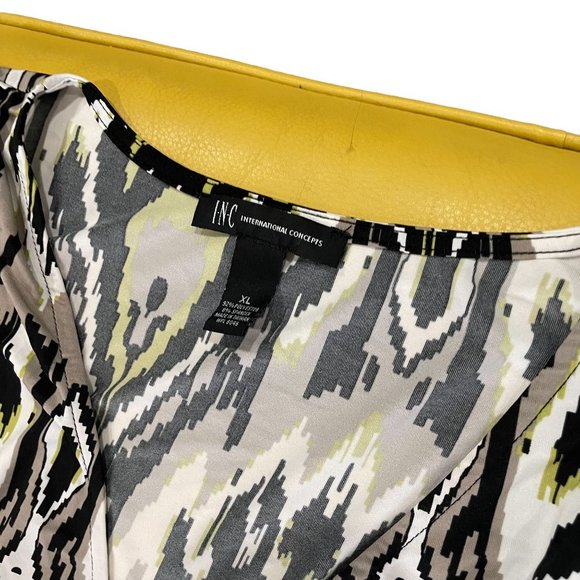 INC International Concepts Black and Green Maxi Dress - Picture 3 of 4